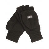 Вязаные перчатки-варежки Mil-Tec с утеплителем Thinsulatе, черные